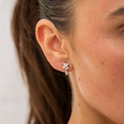 Pendientes colgantes Paloma – Oro de 18K y diamantes