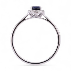 Anillo Zafiro Azul Maëva – Oro de 18K y Diamantes Naturales