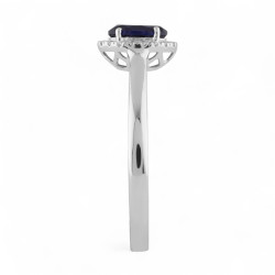 Anillo Zafiro Azul Maëva – Oro de 18K y Diamantes Naturales