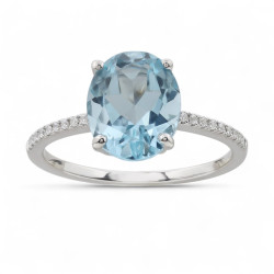 Maïa Aquamarine Ring – 18K Gold and Natural Diamonds