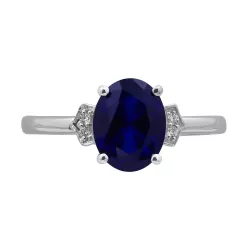 Bague Saphir Bleu et...