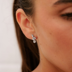 Oriane hangoorbellen met diamanten in 18K goud | Celinni