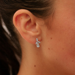 Oriane hangoorbellen met diamanten in 18K goud | Celinni