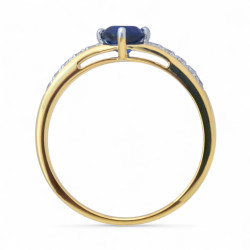 Lise Blue Sapphire Ring – 18K Gold and Natural Diamonds