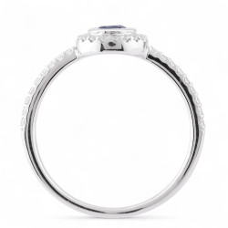 Anillo Zafiro Azul Lilou Redondo – Oro de 18K y Diamantes