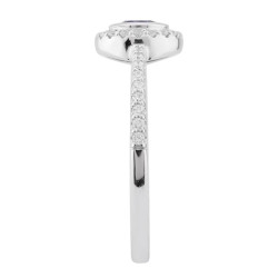 Anillo Zafiro Azul Lilou Redondo – Oro de 18K y Diamantes