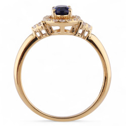Liliane Blue Sapphire Ring – 18K Gold and Natural Diamonds