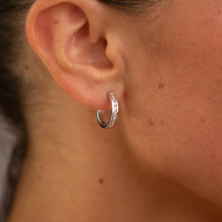 Nadia Diamond Hoop Earrings in 18K Gold | Celinni