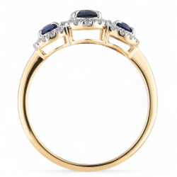 Lila Blue Sapphire Ring – 18K Gold and Natural Diamonds
