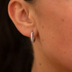 Myriam Diamond Hoop Earrings in 18K Gold | Celinni