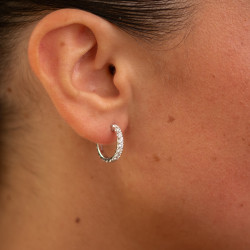 Myriam Diamond Hoop Earrings in 18K Gold | Celinni