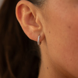 Pendientes de aro Morgane – Oro de 18K y diamantes naturales