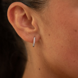 Morgane Diamond Hoop Earrings in 18K Gold | Celinni