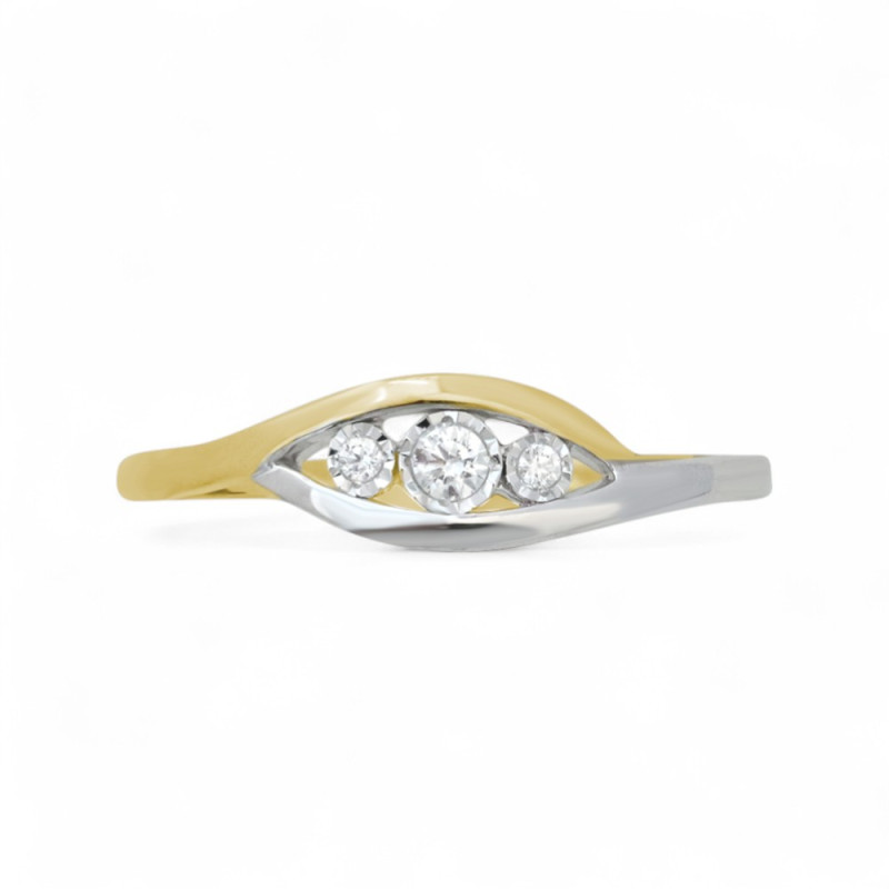 Anillo Ingrid de Diamantes Naturales en Oro de 18K