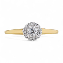 Anillo Elena – Oro Bicolor de 18K y Diamantes Naturales