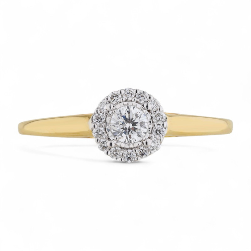 Bague Diamants Naturels Éléna en Or 18K