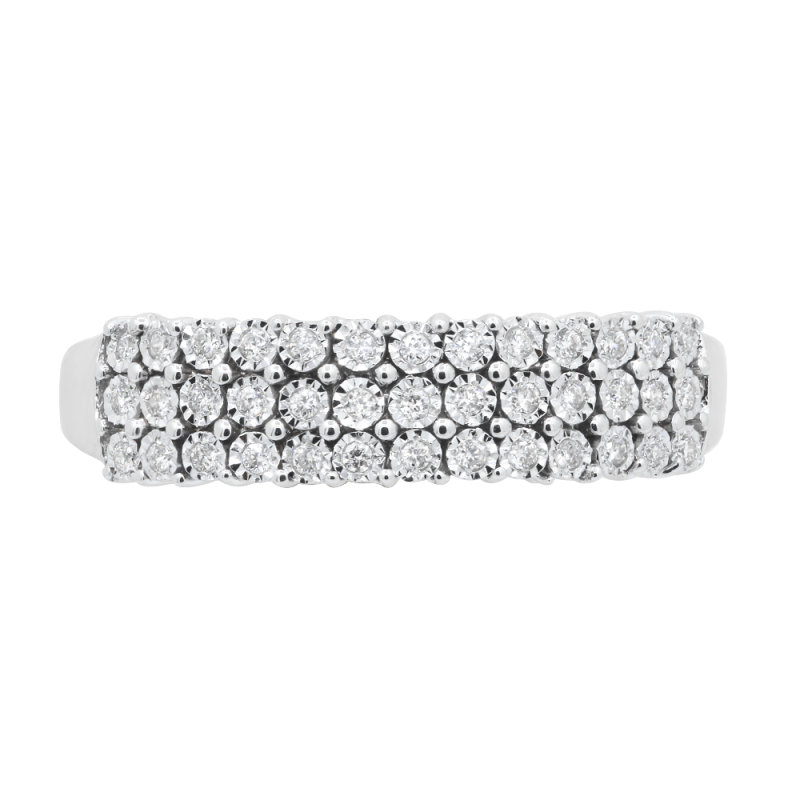 Bague Diamants Naturels Élisa en Or 18K