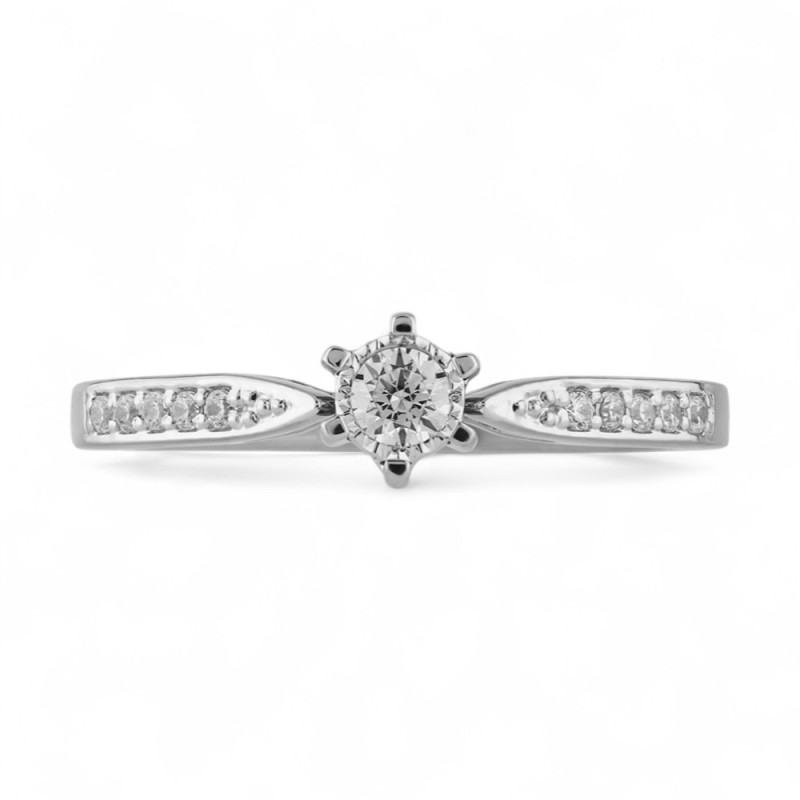 Bague Diamants Naturels Félicia en Or 18K