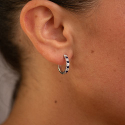 Pendientes Jennifer de zafiro azul – Oro de 18K y diamantes