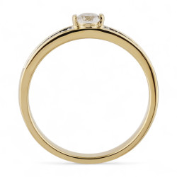 Anillo Cecile – Solitario en Oro de 18K y Diamantes Naturales