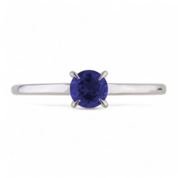 Megane Blue Sapphire Ring – 18K Gold and Natural Diamonds