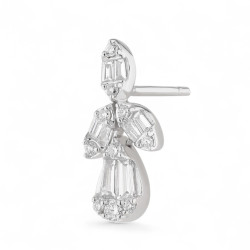 Oriane hangoorbellen met diamanten in 18K goud | Celinni