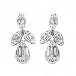Oriane hangoorbellen met diamanten in 18K goud | Celinni