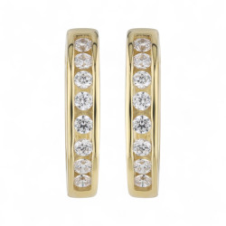 Creolen Nadia aus 18K Gold & natürlichen Diamanten | Celinni