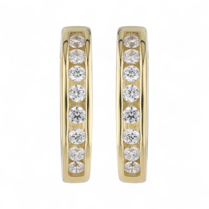 Pendientes de aro Nadia – Oro de 18K y diamantes naturales