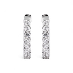 Myriam Diamond Hoop Earrings in 18K Gold | Celinni