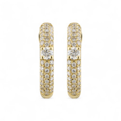 Creolen Myla aus 18K Gold & natürlichen Diamanten | Celinni