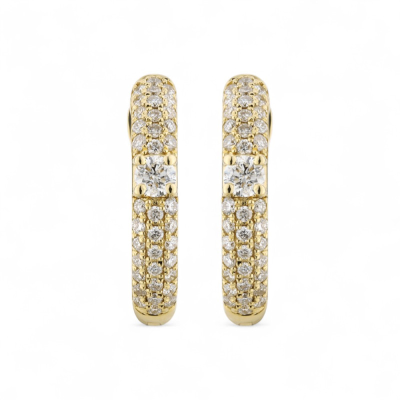 Myla diamanten creolen in 18K goud | Celinni