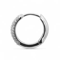 Morgane Diamond Hoop Earrings in 18K Gold | Celinni