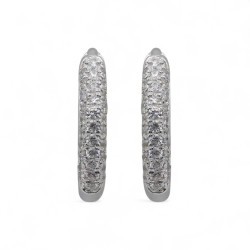 Morgane Diamond Hoop Earrings in 18K Gold | Celinni
