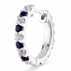 Blaue Saphir-Ohrringe Jennifer aus 18K Gold & Diamanten