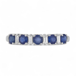Lili Blue Sapphire Ring – 18K Gold and Natural Diamonds