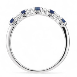 Anillo Zafiro Azul Lili – Oro de 18K y Diamantes Naturales