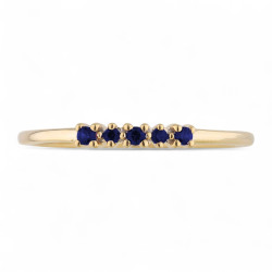 Mia Blue Sapphire Ring – 18K Gold & Natural Diamonds