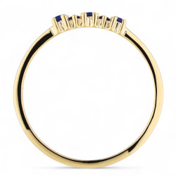 Anillo Zafiro Azul Mia – Oro 18K y Diamantes Naturales