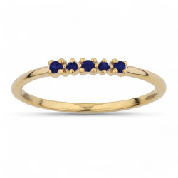 Anillo Zafiro Azul Mia – Oro 18K y Diamantes Naturales