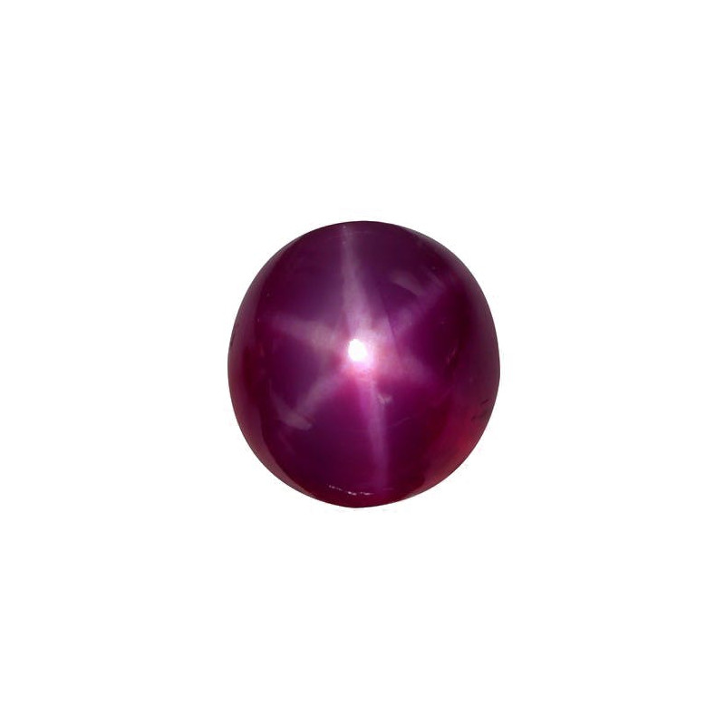 Rubis étoilé Synthétique Type Verneuil - 4 Carats, Rond, Dimensions 8x8 Mm, Créé En Laboratoire