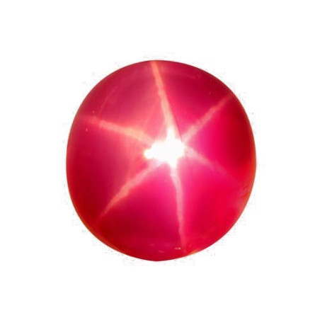 ROUND-cut Star Ruby Red 3.92 carats