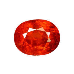 spessartite الحجم بيضاوي...