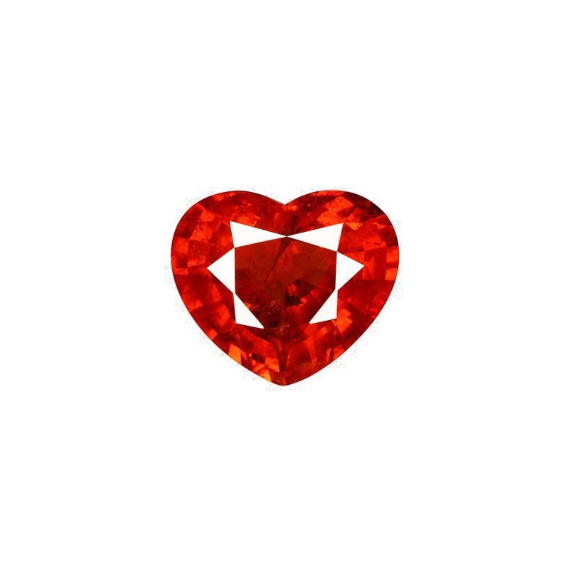 HEART-cut spessartite Intense Orange 36.23 carats