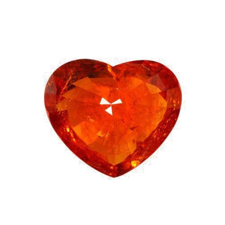 HEART-cut spessartite Intense Orange 36.23 carats