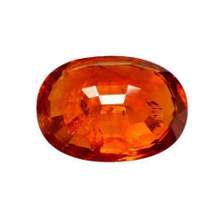 spessartite الحجم بيضاوي Intense Orange 17.01 