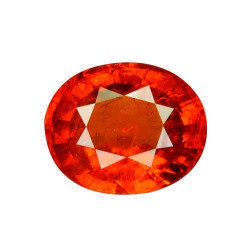 spessartite الحجم بيضاوي البرتقالي 16.25 