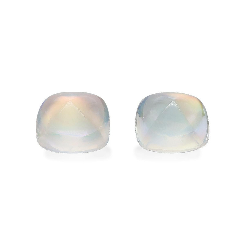 CUSHION-cut rainbow moonstone White 18.01 carats
