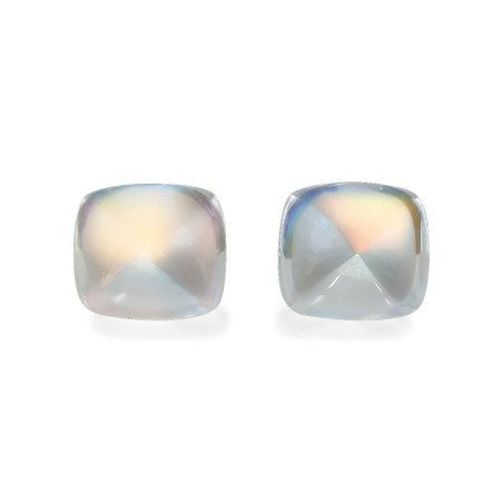 CUSHION-cut rainbow moonstone White 18.01 carats