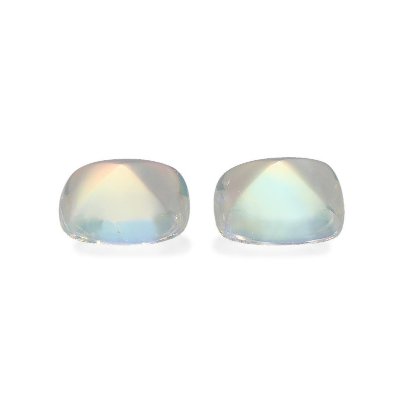 CUSHION-cut rainbow moonstone White 19.27 carats